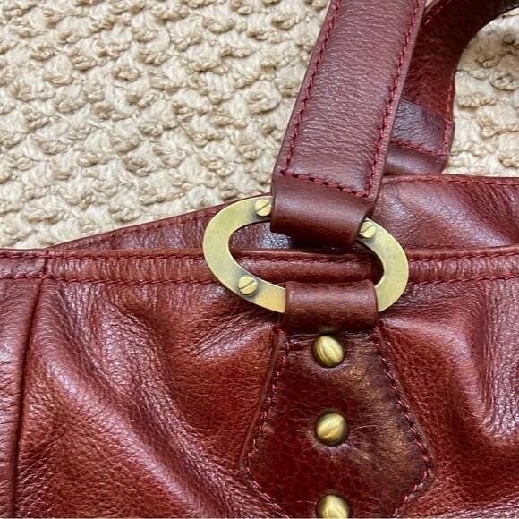 RARE Charles David Brand Genuine Ombré Leather Tote Bag Large - Picture 11 of 16